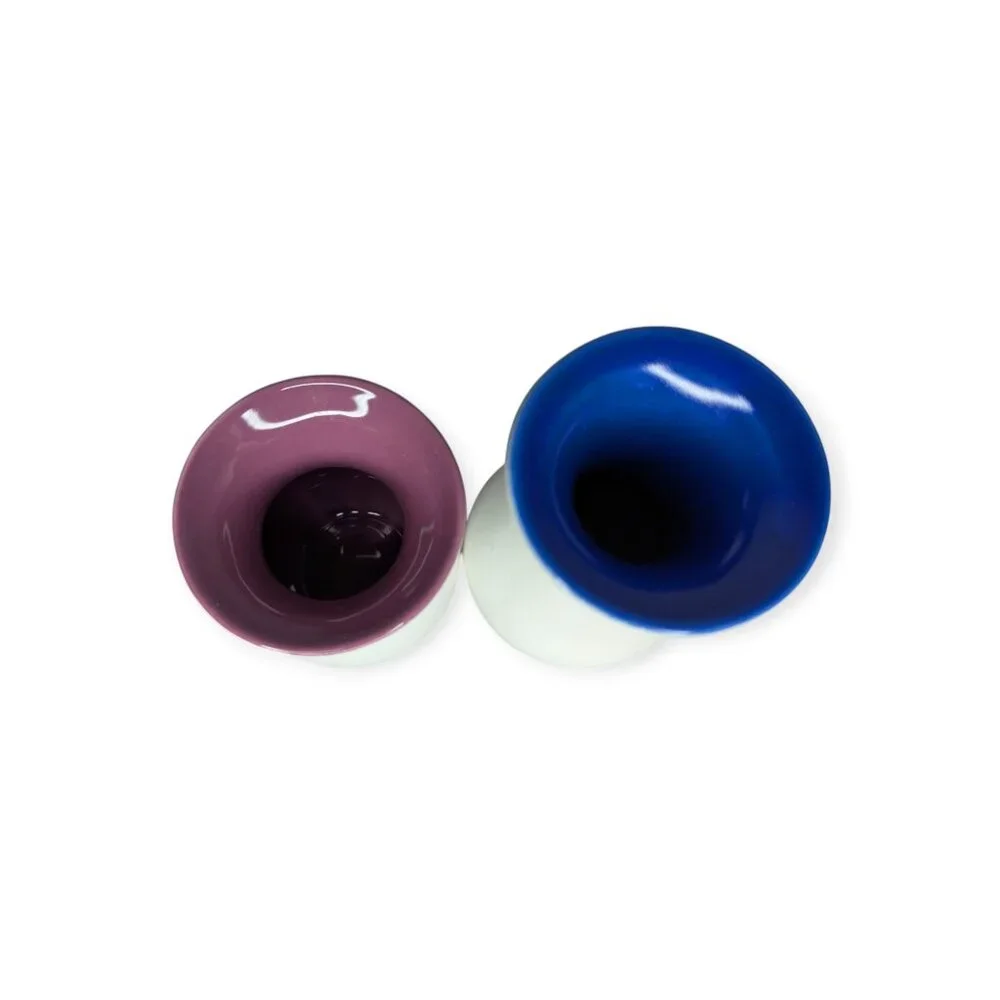 Crate&Barrel Toni Vase Blue Medium & Toni Bud Vase Berry